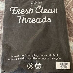 Fresh Clean Treads Men's Charcoal Short Sleeve Tee v neck 4X-Large